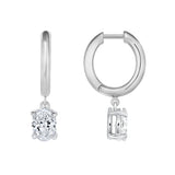 Short Drop Oval Brilliant Earrings