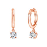 Tiny Drop Diamond Hoops