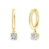 Tiny Drop Diamond Hoops