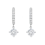 Short Drop Pave Earrings