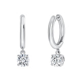 Tiny Drop Diamond Hoops
